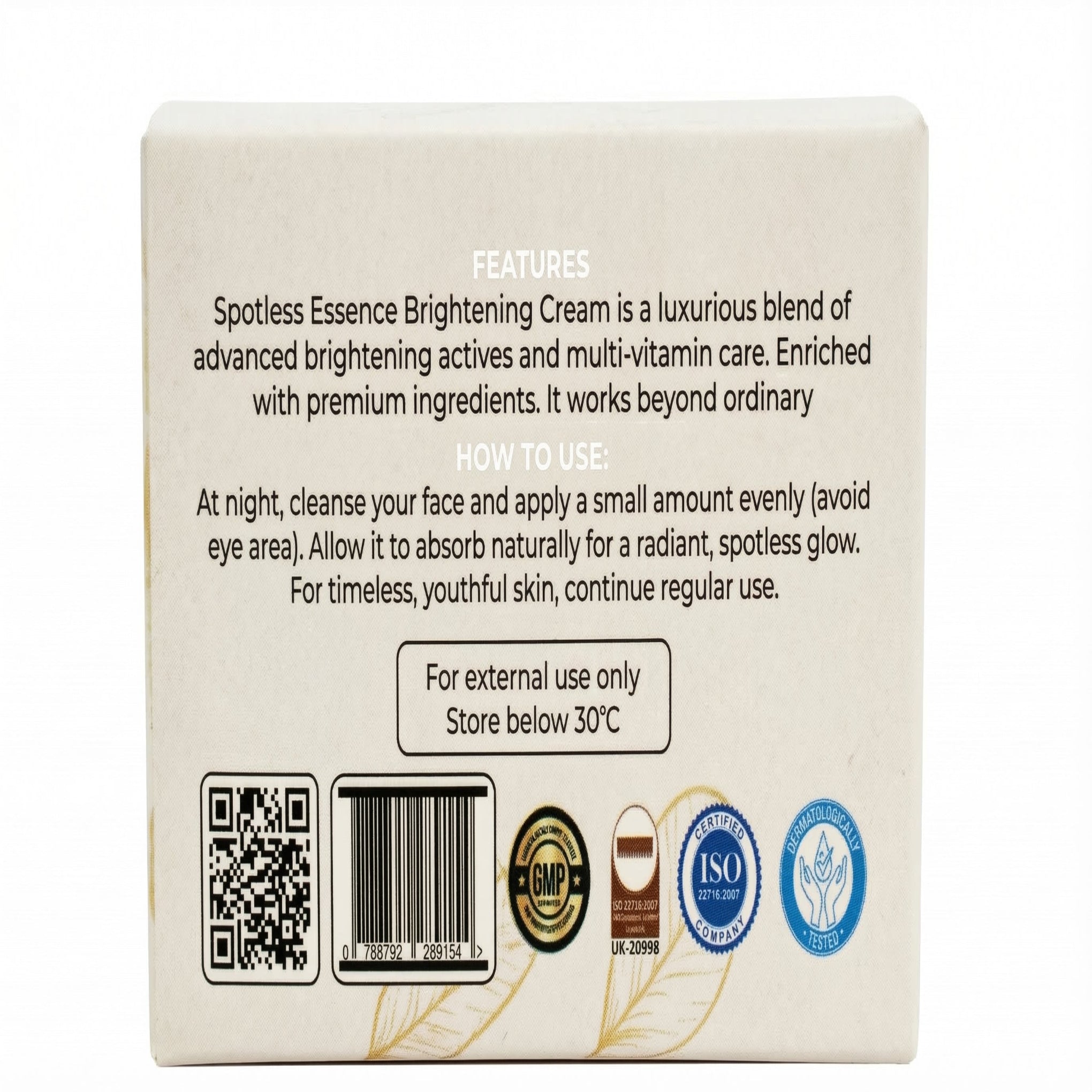 Spotless Essence Brightening Cream 1.05 oz