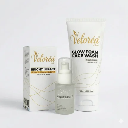 Velorea Care Glow Foam Face Wash + Bright Impact Vitamin C Serum